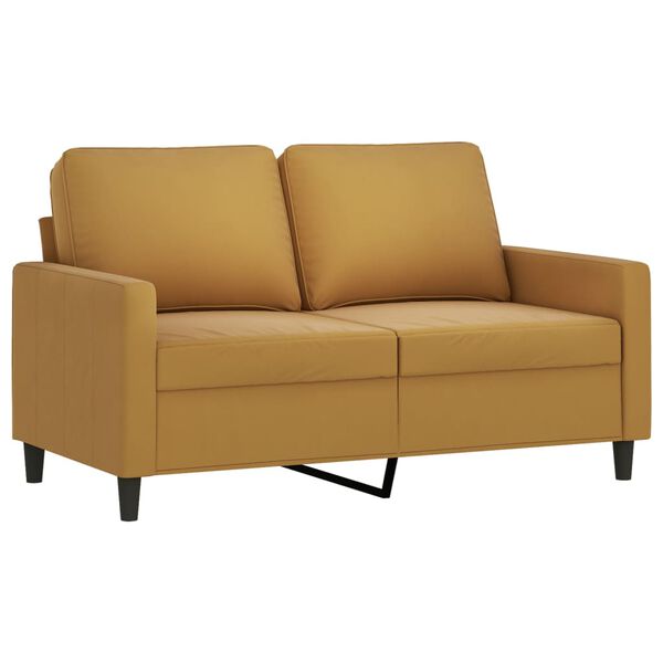 vidaXL Ensemble de canap&eacute;s 2 pcs avec coussins Marron Velours