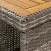 vidaXL Ensemble de bar de jardin 3 pcs et coussins gris r&eacute;sine tress&eacute;e