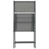 vidaXL Chaises de jardin pliables lot de 4 Gris Acier et textil&egrave;ne
