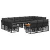 vidaXL Ensemble de canap&eacute;s d'ext&eacute;rieur 14 pc Noir et Gris fonc&eacute;