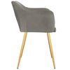 vidaXL Chaises &agrave; manger lot de 2 Gris clair Velours