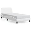 vidaXL Cadre de lit Dover blanc 90x190 cm similicuir