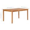 vidaXL Ensemble de salle &agrave; manger de jardin 5 pi&egrave;ces 150 x 90 cm en bois de teck massif