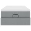 vidaXL Cadre de lit ottoman avec matelas gris clair 80x200 cm tissu