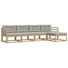 vidaXL Ensemble de canap&eacute;s d'ext&eacute;rieur 4 pc Blanc et gris clair