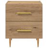 vidaXL Cabinet de chevet avec tiroir Ch&ecirc;ne artisanal 40 x 35 x 47,5 cm