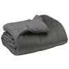 vidaXL Duvet d'hiver Matelass&eacute; Gris clair 135 x 200 cm Microfibre