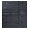 vidaXL Kit de bacs de stockage et panneaux muraux 136pcs rouge et noir