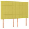 vidaXL Sommier &agrave; lattes de lit et matelas et LED Vert 140x200 cm Tissu