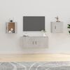 vidaXL Meubles TV muraux 2 pcs Gris b&eacute;ton 40x34,5x40 cm