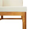 vidaXL Canap&eacute; d'angle sectionnel et coussin blanc cr&egrave;me Bois d'acacia