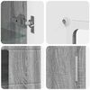 vidaXL Buffet FLORIN Gris Sonoma 55,5 x 29 x 103 cm Bois d'ing&eacute;nierie