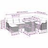 vidaXL Ensemble de canap&eacute; de jardin avec coussin 9 pcs Noir Poly rotin