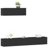 vidaXL Ensemble de meubles TV 3 pcs Noir Bois d'ing&eacute;nierie