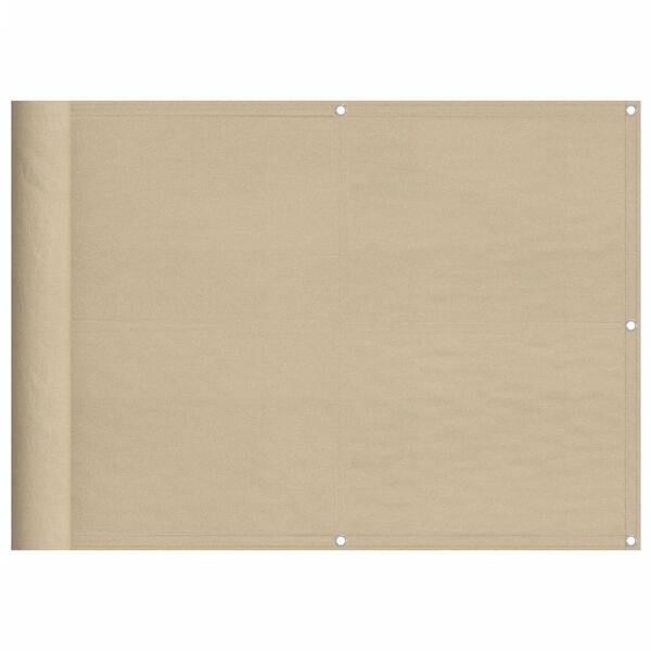 vidaXL &Eacute;cran de balcon beige 75x700 cm 100% polyester oxford