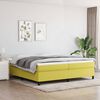 vidaXL Sommier &agrave; lattes de lit avec matelas Vert 200x200 cm Tissu