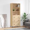 vidaXL Buffet haut Ch&ecirc;ne sonoma 69,5x34x180 cm Bois d'ing&eacute;nierie
