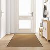 vidaXL Tapis d'entrée Crème et noir 120 x 350 cm Polyamide et PVC