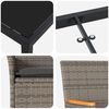 vidaXL Ensemble de salle &agrave; manger pour jardin 9 pcs Gris polyrotin