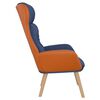 vidaXL Chaise de relaxation Bleu Tissu et PVC