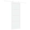 vidaXL Porte coulissante ORKDAL Blanc 83 x 211 cm Pin massif