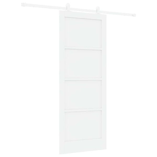 vidaXL Porte coulissante ORKDAL Blanc 83 x 211 cm Pin massif