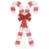 vidaXL D&eacute;coration de No&euml;l en forme de canne &agrave; sucre 50 LED blanc chaud