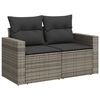 vidaXL Salon de jardin 4 pcs avec coussins gris r&eacute;sine tress&eacute;e
