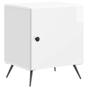 vidaXL Cabinet de chevet Blanc brillant 43 x 34,5 x 50 cm