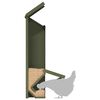 vidaXL Mangeoire pour poules Vert olive 13 x 12 x 51 cm
