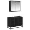 vidaXL Ensemble de mobilier de salle de bain 2 pc Ch&ecirc;ne noir