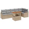 vidaXL Ensemble de canap&eacute; de jardin 7 pcs beige et gris clair