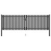 vidaXL Portail de jardin en acier 400x100 cm anthracite