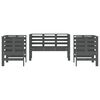 vidaXL Salon de jardin 3 pcs gris bois massif de pin