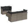 vidaXL Salon de jardin 6 pcs avec coussins gris r&eacute;sine tress&eacute;e