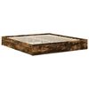 vidaXL Lit de Rangement Ch&ecirc;ne fum&eacute; 180 x 200 cm Bois d'ing&eacute;nierie