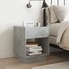 vidaXL Table de chevet avec LED infini gris b&eacute;ton 40x40x50 cm
