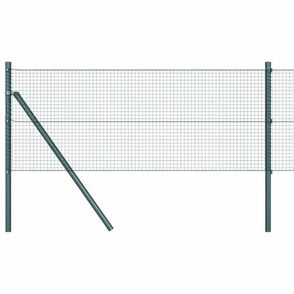vidaXL Poteau de cl&ocirc;ture. Vert 100 x 0,4 m (maille 19 x 19 mm)