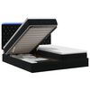 vidaXL Lit coffre avec matelas et LED Noir 200 x 200 cm Velours