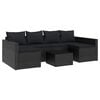 vidaXL Salon de jardin 2 pcs avec coussins Noir R&eacute;sine tress&eacute;e