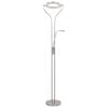 vidaXL Lampadaire 18 W argenté 180 cm variable