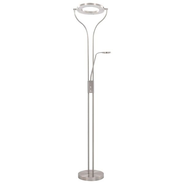 vidaXL Lampadaire 18 W argenté 180 cm variable