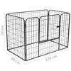 vidaXL Parc robuste pour chiens Noir 120x80x70 cm Acier