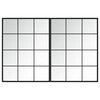 vidaXL Miroirs muraux 2 pcs noir 80x60 cm m&eacute;tal