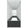 vidaXL Voli&egrave;re avec extension argent&eacute; 1250,5x107x212 cm acier