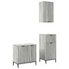 vidaXL Ensemble de mobilier de salle de bain 3 pi&egrave;ces Gris Sonoma