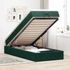 vidaXL Cadre de lit ottoman avec matelas vert fonc&eacute; 100x200 cm velours