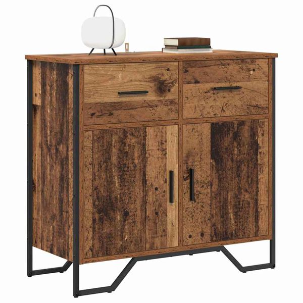 vidaXL Buffet avec tiroir Bois ancien 79,5 x 35,5 x 74,5 cm