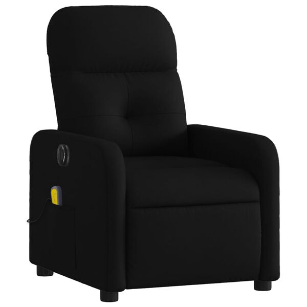 vidaXL Fauteuil de massage inclinable &eacute;lectrique Noir Tissu