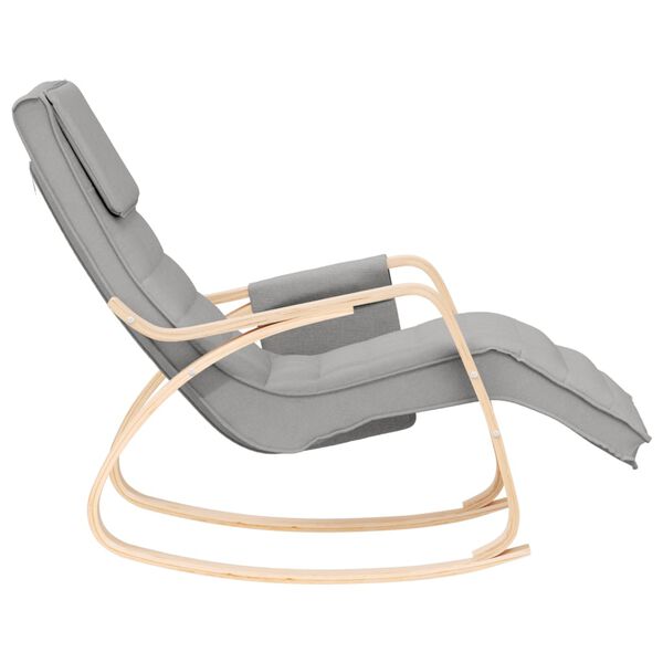 vidaXL Chaise à bascule Gris clair Tissu